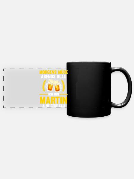 Martin - Panorama-Tasse farbig - Schwarz