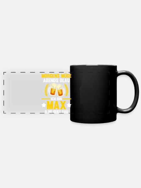 Max - Panorama-Tasse farbig - Schwarz