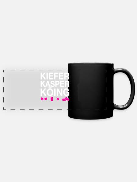 Techno party feiern Spruch - Panorama-Tasse farbig - Schwarz
