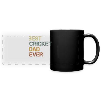 Cricket players - Full Colour Panoramic Mug - black - Front