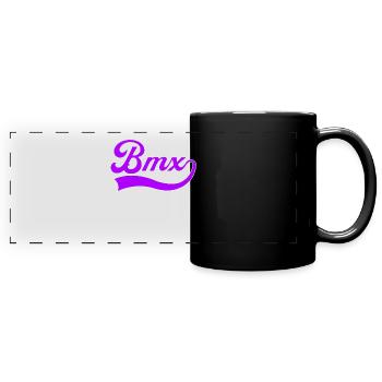 Bmx Schriftzug - Panorama-Tasse farbig - Schwarz - Vorne