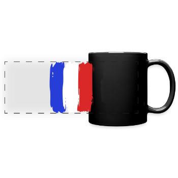 Flag France Tricolore - Full Colour Panoramic Mug - black - Front