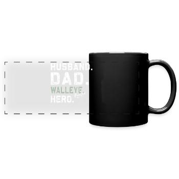 Walley Fishing - Zander Dad - Full Colour Panoramic Mug - black - Front