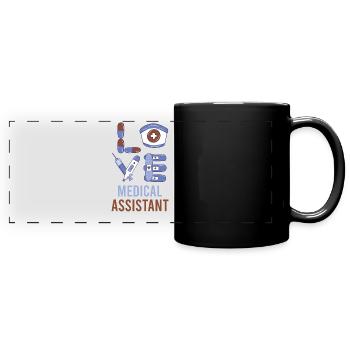 Emergency Nurse Hospital - Full Colour Panoramic Mug - black - Front