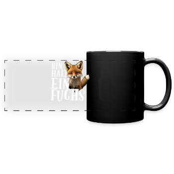 Bin halt ein Fuchs Fuchsliebhaber Statement - Panorama-Tasse farbig - Schwarz - Vorne