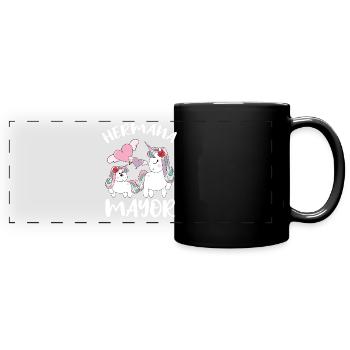 Niñas Dulce Unicornio Chica Futura Hermana Mayor - Mug panoramique uni - noir - Devant