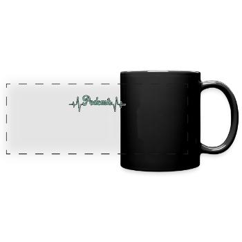 Podcast Heartbeat - Full Colour Panoramic Mug - black - Front