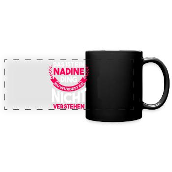 Nadine - Panorama-Tasse farbig - Schwarz - Vorne