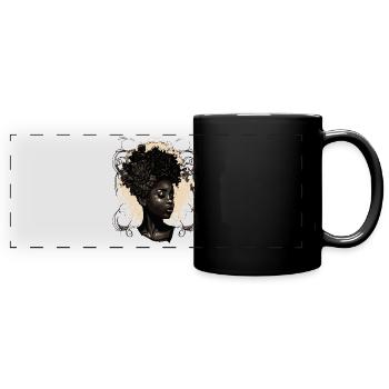 Juneteenth Queen - Fière Afro Woman Black History - Mug panoramique uni - noir - Devant