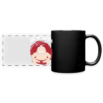 Lutteur de sumo Japon - Mug panoramique uni - noir - Devant
