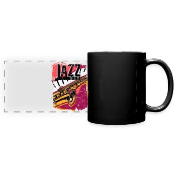 Jazz Musik Improvisation Festival - Panorama-Tasse farbig - Schwarz - Vorne