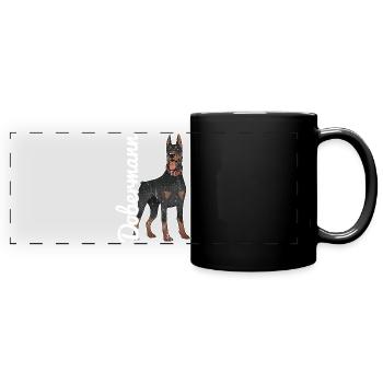 Dobermann Chien Doberman - Mug panoramique uni - noir - Devant
