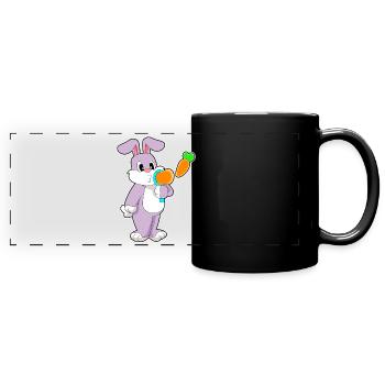 Bunny Soap Bubbles - Full Colour Panoramic Mug - black - Front