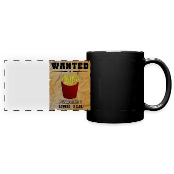 Pommes - french fries - Panorama-Tasse farbig - Schwarz - Vorne