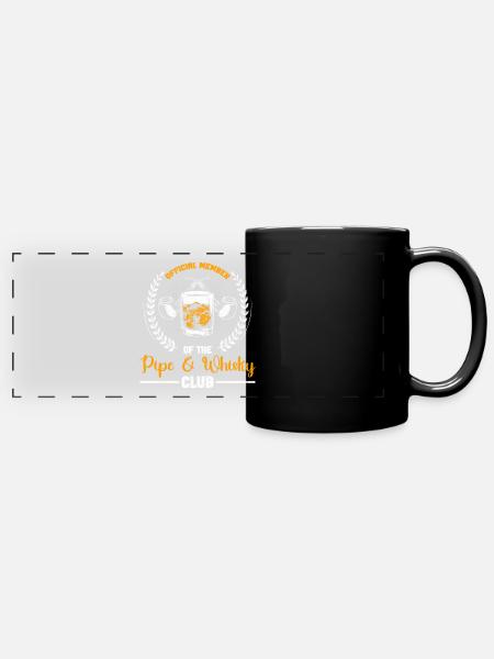 Pfeife Pfeifen rauchen - Panorama-Tasse farbig - Schwarz