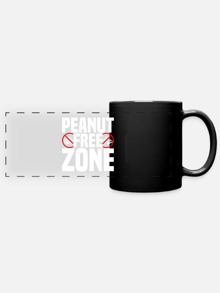 Erdnuss-Allergie Nuss-Allergie - Panorama-Tasse farbig - Schwarz
