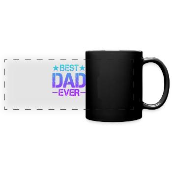 Bester Vater - Panorama-Tasse farbig - Schwarz - Vorne