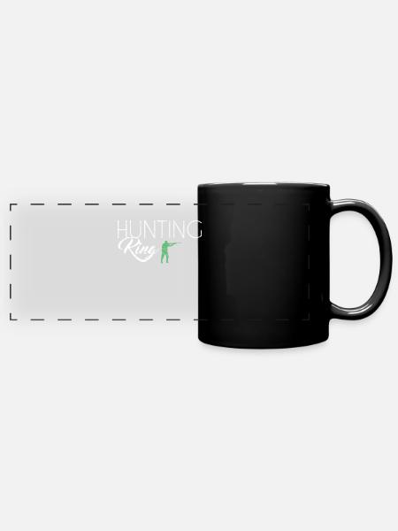 Hunting King - Panorama-Tasse farbig - Schwarz