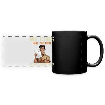 Camping Scouting - Drôle de père scout - Mug panoramique uni - noir - Devant