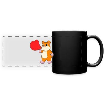 Hamster Soap Bubbles - Full Colour Panoramic Mug - black - Front