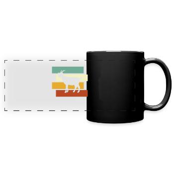 Goat Retro - Full Colour Panoramic Mug - black - Front