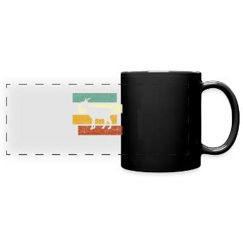 Goat Retro - Full Colour Panoramic Mug - black - Front