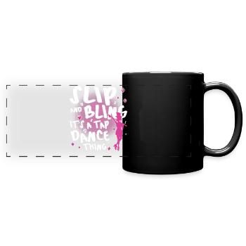Tap Dance Queen - Funny Tap Dancing - Panorama-Tasse farbig - Schwarz - Vorne