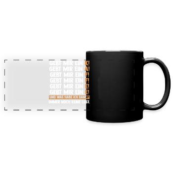 Kaffeetrinker Kaffeeliebhaber Kaffee - Panorama-Tasse farbig - Schwarz - Vorne