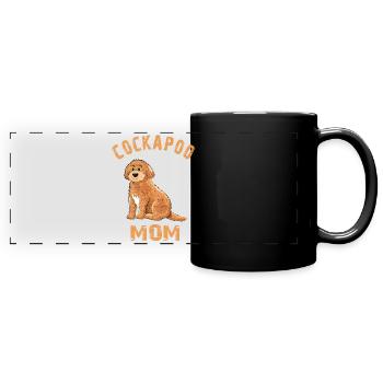 Cockapoo Mom - Full Colour Panoramic Mug - black - Front