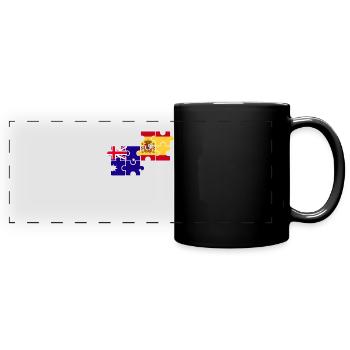 Australie Espagne Drapeau Australie - Mug panoramique uni - noir - Devant
