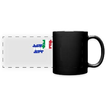 Honduras Italy Flag Italians Hondurans - Full Colour Panoramic Mug - black - Front