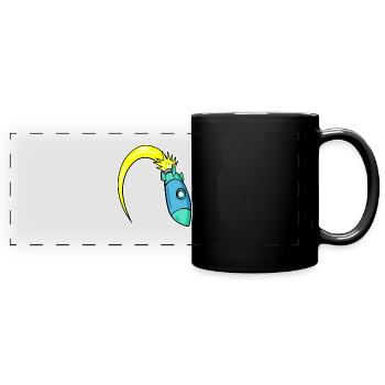 Rocket - Full Colour Panoramic Mug - black - Front