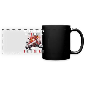 Funny sneaker collector - sneakers - Mug panoramique uni - noir - Devant