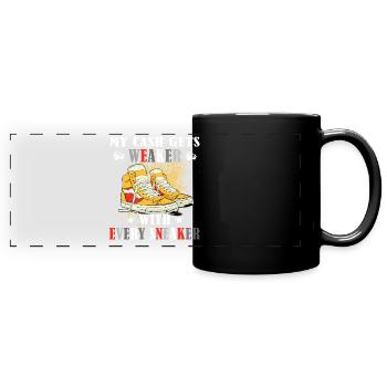 Funny sneaker collector - sneakers - Mug panoramique uni - noir - Devant