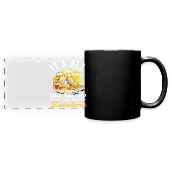 Funny sneaker collector - sneakers - Mug panoramique uni - noir - Devant