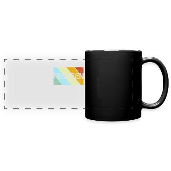 Fechten Retro - Panorama-Tasse farbig - Schwarz - Vorne