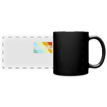 Rétro de la voile - Mug panoramique uni - noir - Devant