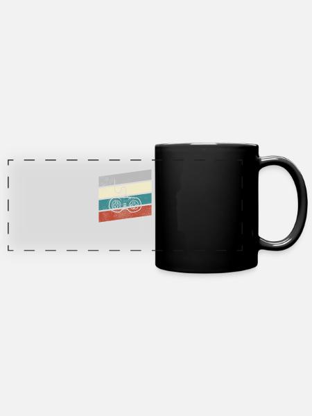 Gaming Retro - Panorama-Tasse farbig - Schwarz