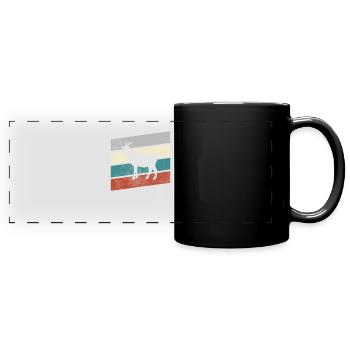 Goat Retro - Full Colour Panoramic Mug - black - Front