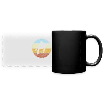 Skating Retro - Panorama-Tasse farbig - Schwarz - Vorne