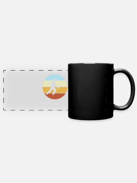Fechten Retro - Panorama-Tasse farbig - Schwarz