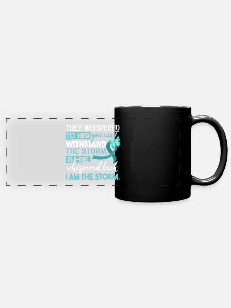 PTBS-Kriegerin für Frauen - Panorama-Tasse farbig - Schwarz