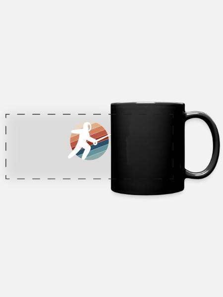 Fechten Retro - Panorama-Tasse farbig - Schwarz