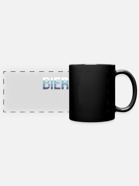 Bier - Panorama-Tasse farbig - Schwarz