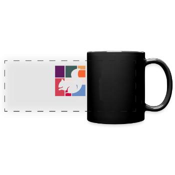 Écureuil - Mug panoramique uni - noir - Devant