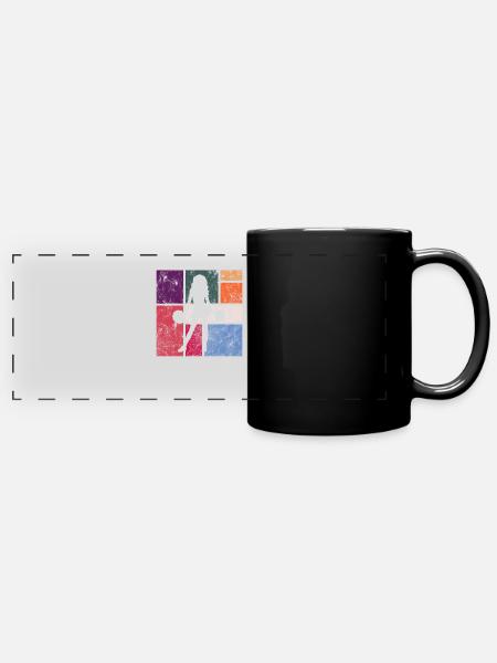 Cheerleading - Panorama-Tasse farbig - Schwarz
