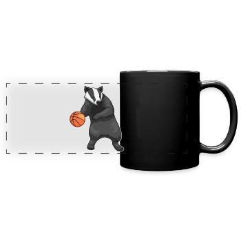 Joueur de basket-ball des Badgers Basket-ball - Mug panoramique uni - noir - Devant