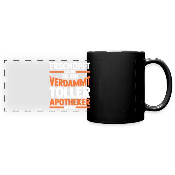 Apotheke Pharmazie Mediziner Apotheker - Panorama-Tasse farbig - Schwarz - Vorne