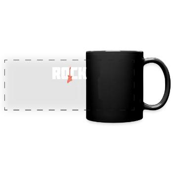 Rock - Panorama-Tasse farbig - Schwarz - Vorne