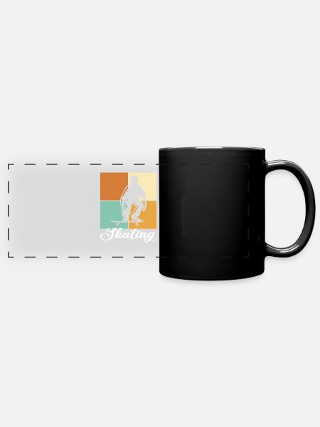 Skating - Panorama-Tasse farbig - Schwarz